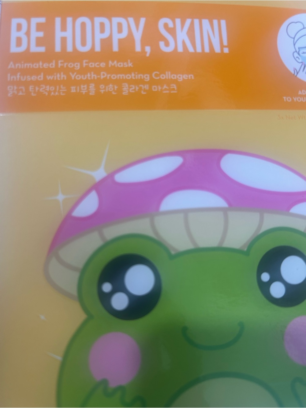 Be Hoppy, Skin! Animated Frog Mask - Green & Pink